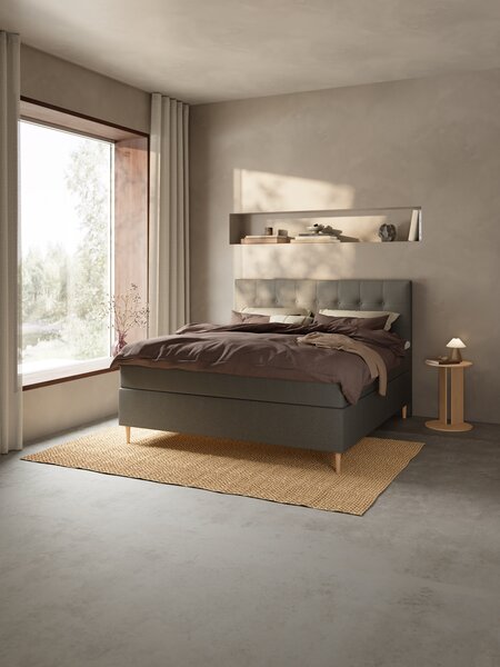 Kontinentalsäng 180x200 TYRIA + FLYA Grå-40 Medium