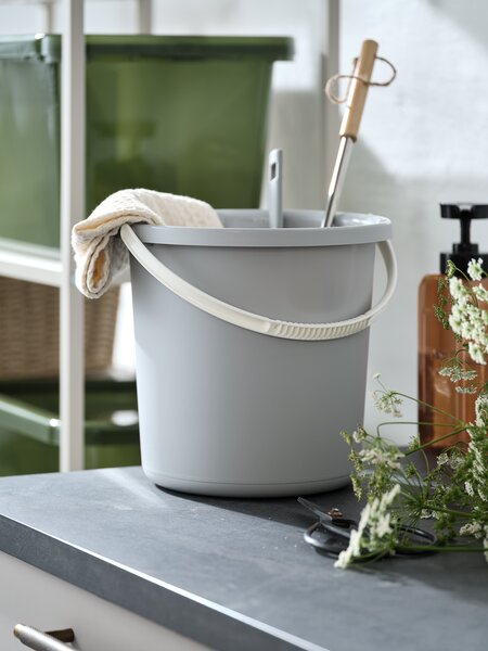 Kanta GABRIEL Ø24xV22cm 5 L sivo