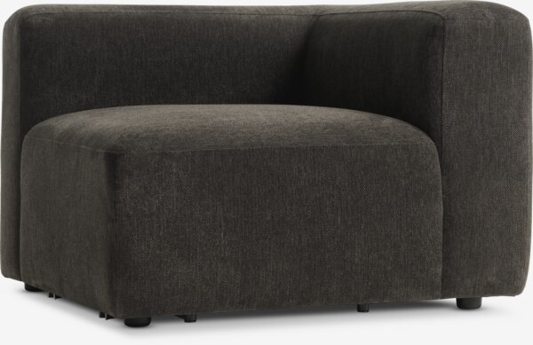 Sofa module SKEJBY corner/end dark brown fabric