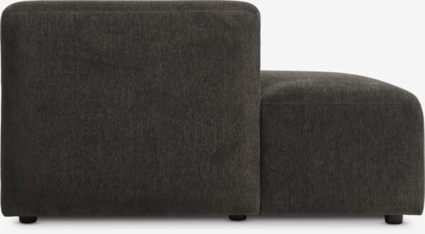 Modulaire bank SKEJBY open einde links donkerbruine stof