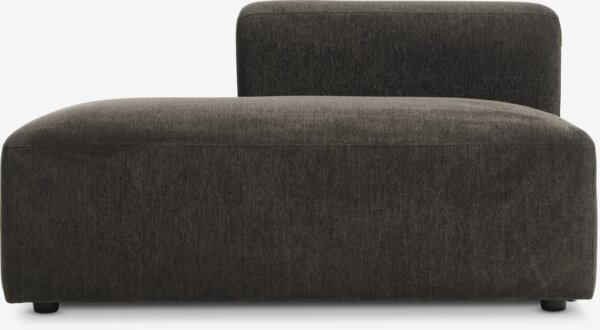 Modulaire bank SKEJBY open einde links donkerbruine stof