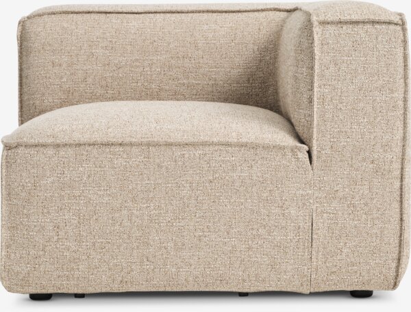 Modulaire bank SKIBBY hoek/eind zandkleurige stof