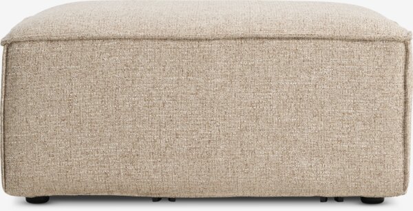 Sofa module SKIBBY chaise longue/pouffe sand fabric
