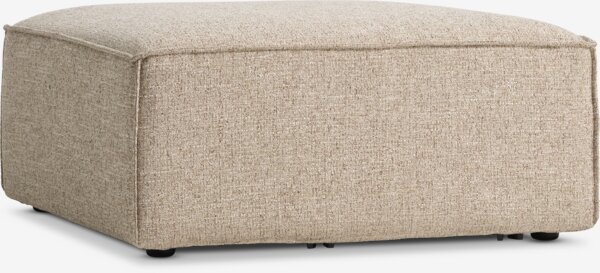 Sofa module SKIBBY chaise longue/pouffe sand fabric