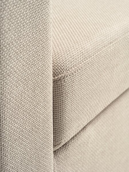 Sofa bed BRAMMING 2 seater beige fabric