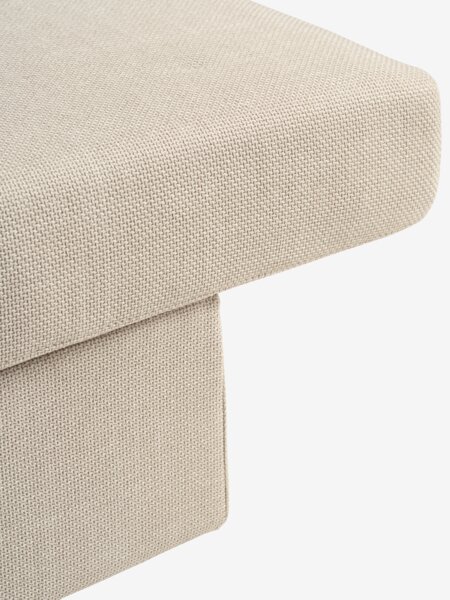 Sofa bed BRAMMING 2 seater beige fabric