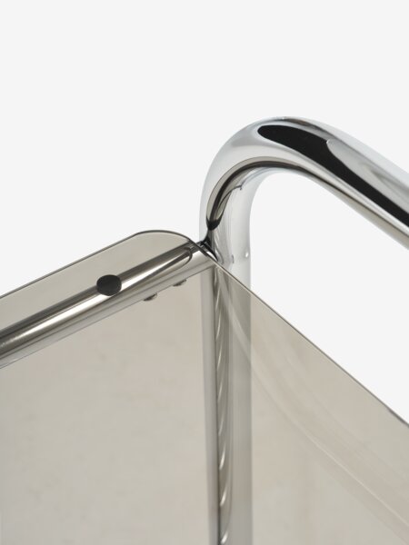 Sofabord SNEJBJERG 61x80 glass/krom