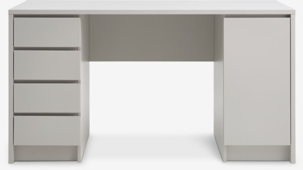 Skrivebord LIMFJORDEN 60x140 1 dør 4 skuffer beige
