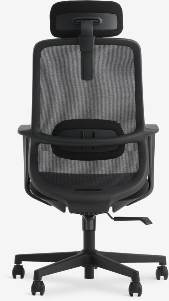 Office chair KARLSLUNDE black mesh/black fabric