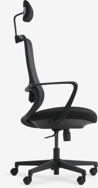Office chair KARLSLUNDE black mesh/black fabric