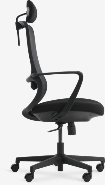 Office chair KARLSLUNDE black mesh/black fabric