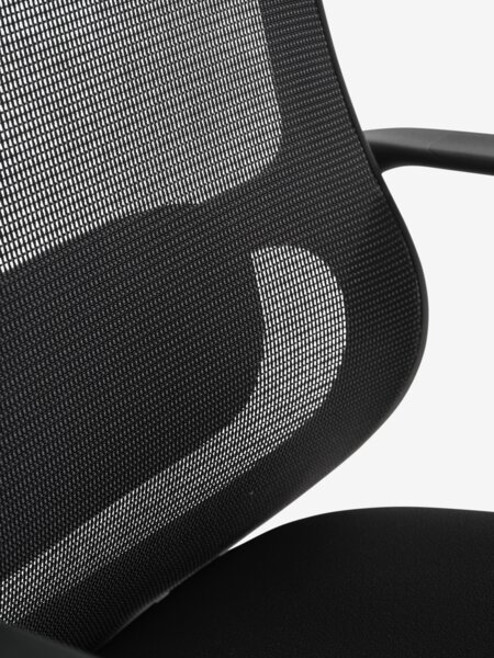 Office chair KARLSLUNDE black mesh/black fabric