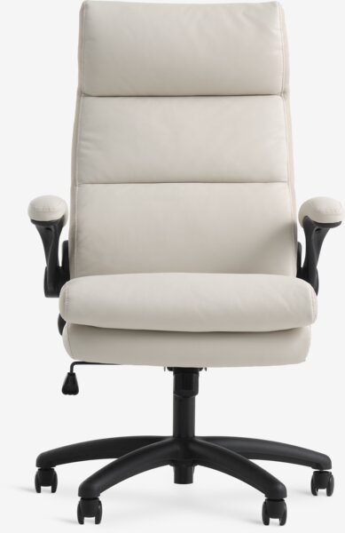 Office chair KASTBJERG beige faux leather
