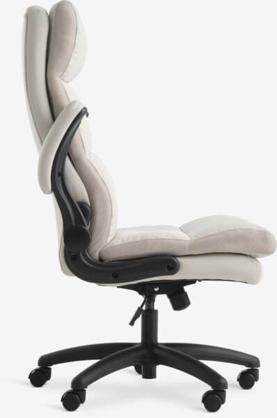 Office chair KASTBJERG beige faux leather