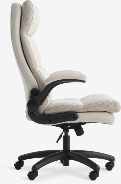 Office chair KASTBJERG beige faux leather