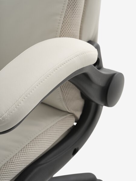 Office chair KASTBJERG beige faux leather