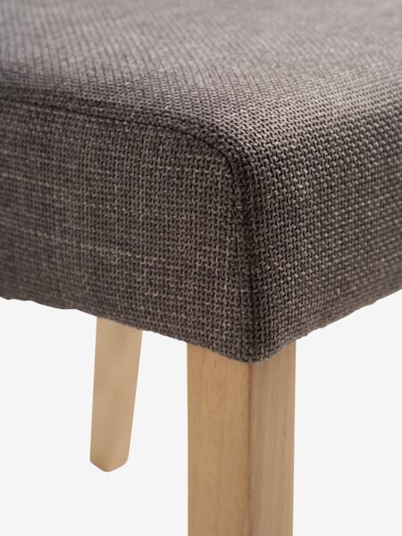 VEDDE D80/160 stol divlji tamni hrast + 4 BJERREBY siva