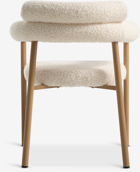 Spisestol BREUM offwhite stoff/natur eikefarget