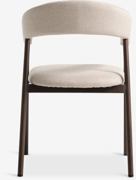 Matstol EJSING beige tyg/mörk ek