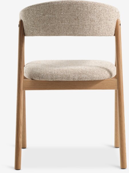 Matstol VOSTRUP beige tyg/natur ek