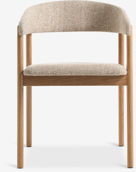 Matstol VOSTRUP beige tyg/natur ek