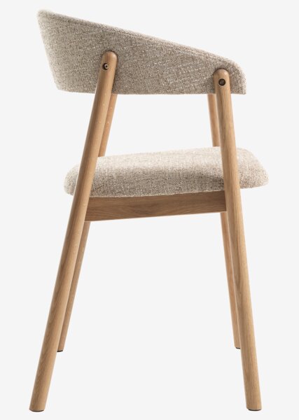 Matstol VOSTRUP beige tyg/natur ek