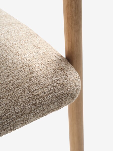Matstol VOSTRUP beige tyg/natur ek