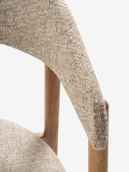 Matstol VOSTRUP beige tyg/natur ek