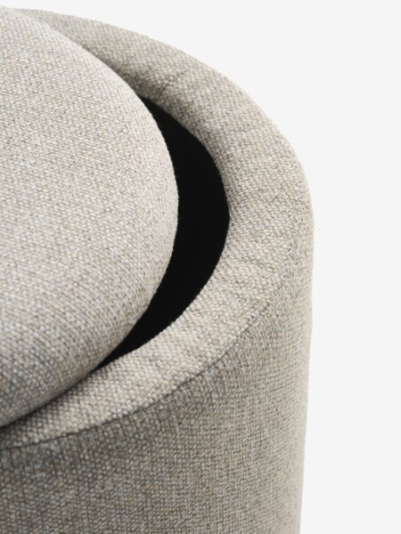 Pouffe GISLEV D36 w/storage sand fabric