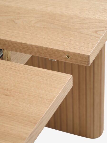 LYNGVIG L180/260 natural oak + 4 RAMSING beige/chrome