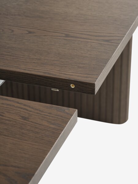 LYNGVIG L180/260 mörk ek + 4 JONSTRUP beige/mörk ek