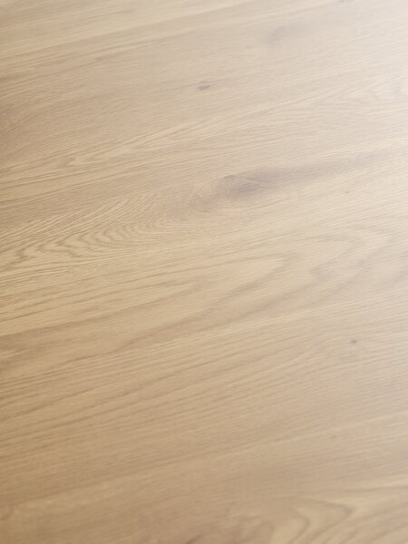 RAVNSBJERG L200 table warm oak + 4 ROUST dark sand