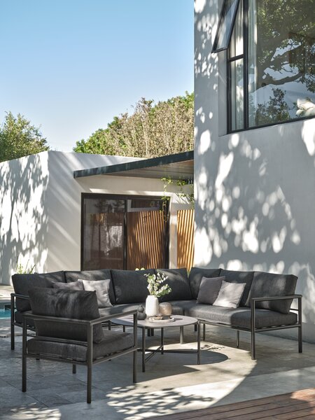 Sohvaryhmä ulkokäyttöön TAERNABY 7-istuttava musta