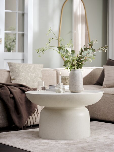 Soffbord LYDUM Ø80 beige fibercement