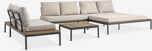 Комплект меблів для відпочинку HOU з шезлонгом 6м хардвуд