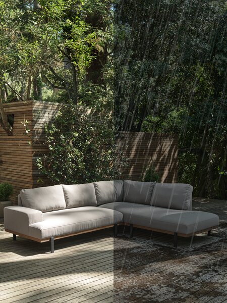 Loungesofa ELLEKILDE 5-seter all-vær taupe