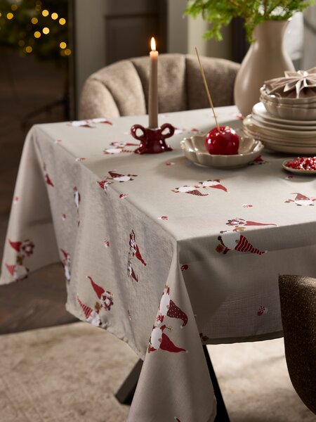 Tablecloth TRILOBIT 140x240 beige/red