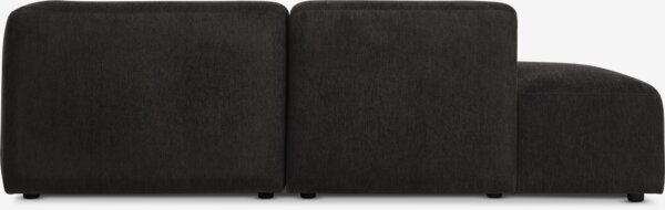Modular sofa SKEJBY 2 pers. chaise/open dark brown