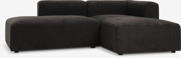 Modular sofa SKEJBY 2 pers. chaise/open dark brown