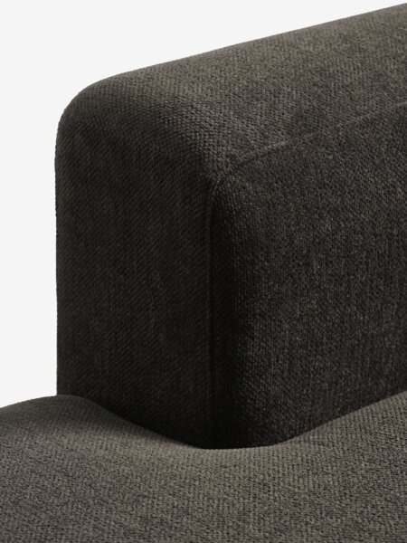 Modular sofa SKEJBY 2 pers. chaise/open dark brown