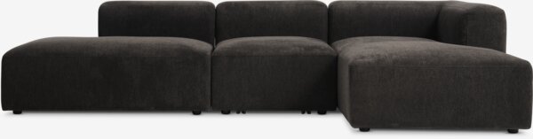 Modulaire bank SKEJBY 3-zits chaise/open donkerbruin