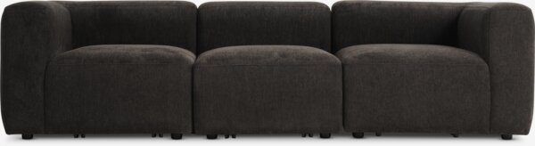 Modular sofa SKEJBY 3 pers. dark brown fabric