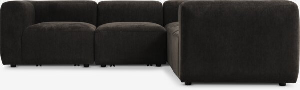 Modulaire bank SKEJBY 5-zits hoek donkerbruine stof