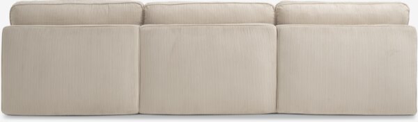 Modular sofa bed SJELLE 3 pers. without armrests beige