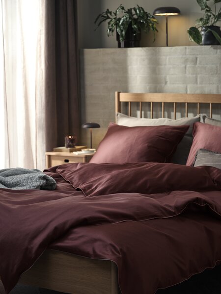 Sateen duvet cover set SANNA DBL eggplant