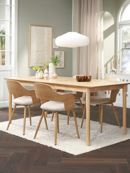 NORDENSKOV L200/280 natural oak + 4 HVIDING natural oak