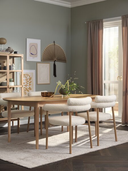 MARSTRAND L200/280 natural oak + 4 BREUM off-white