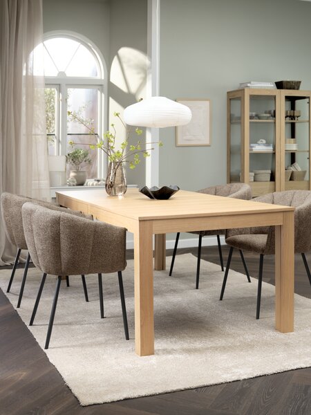 KORSKRO D200/326 dąb naturalny + 4 PEJRUP brązowy/czarny