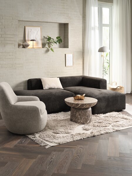 Lenestol SANDBJERG svingfot sand stoff