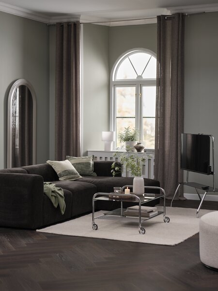 Sofabord SNEJBJERG 61x80 glass/krom